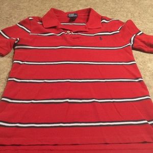 Red, white and blue Polo